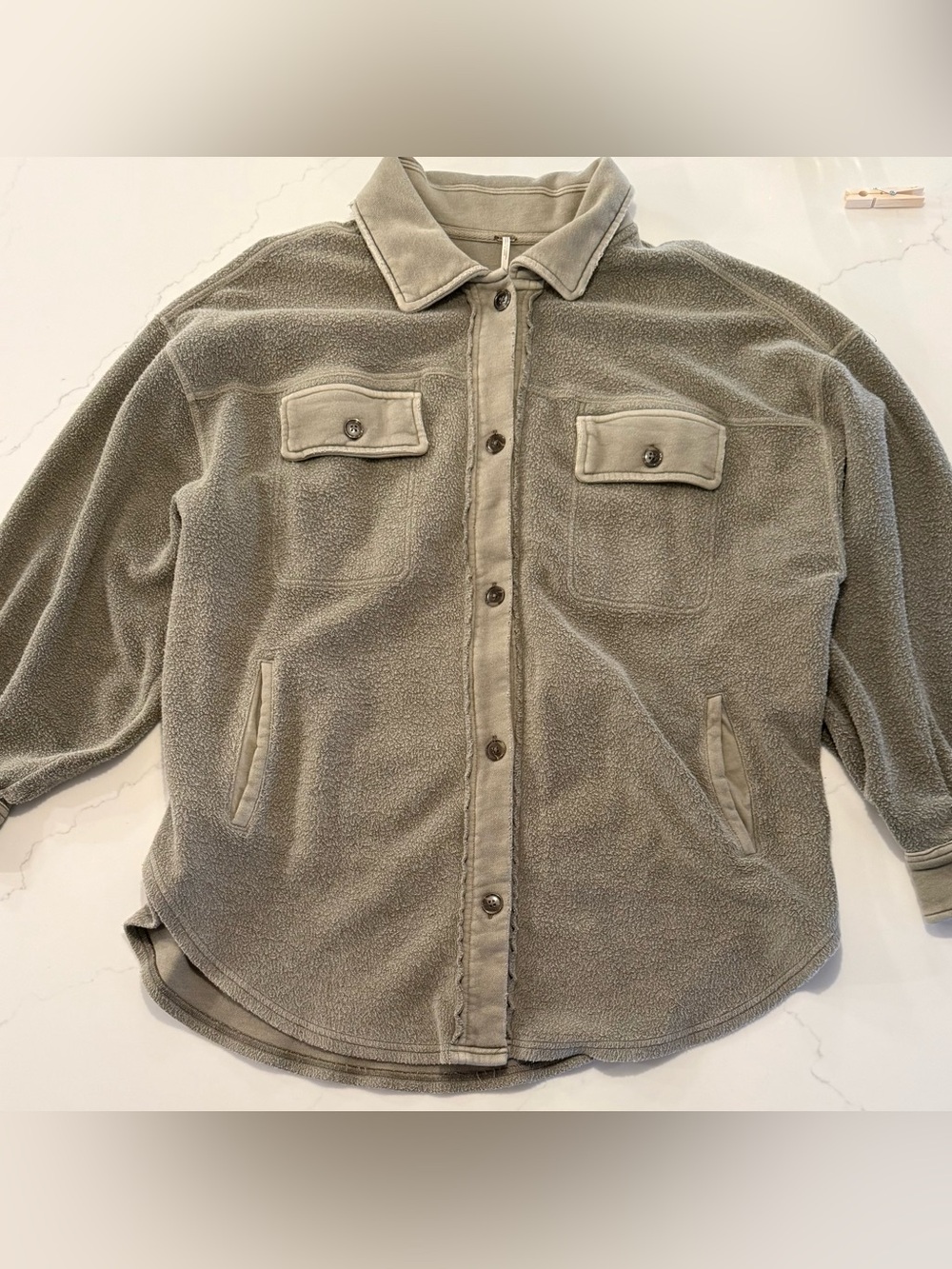 Free People Ruby Jacket / Shacket, Olive Green